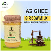 100% Pure Organic Desi Gir Cow Ghee By Vanalaya | Rich Source Of Vitamin A & Healthy Delicious Pure Desi Ghee | (200ml) 6.7 Ounce | Jar Pack